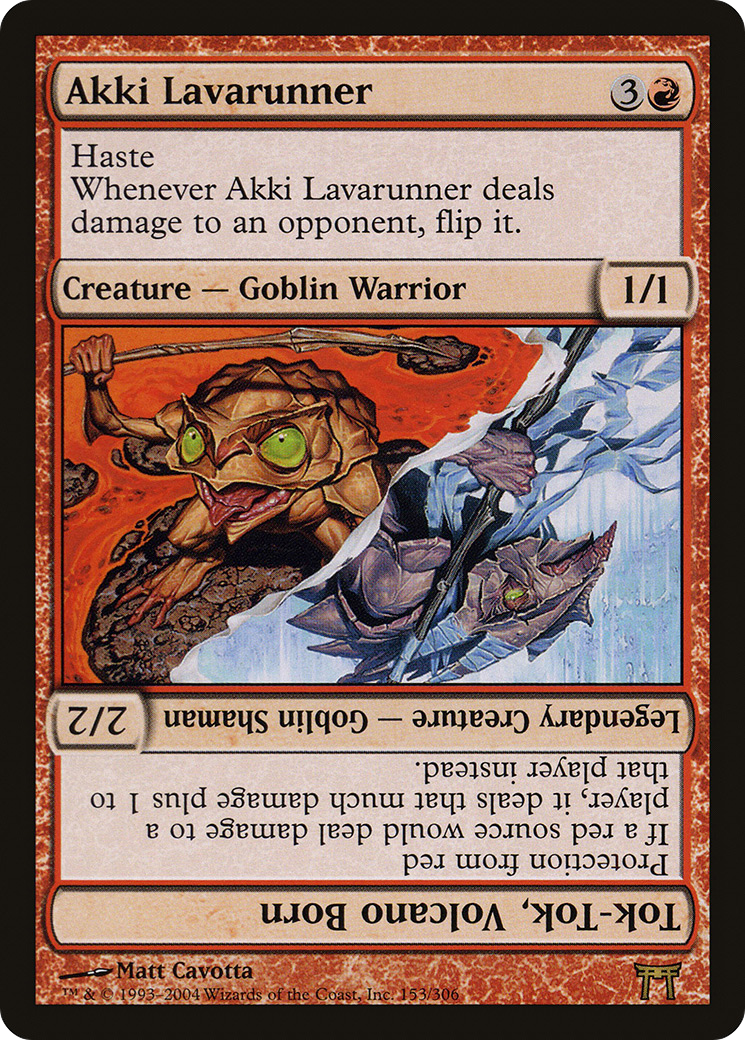 Akki Lavarunner // Tok-Tok, Volcano Born (CHK-153) (Foil)