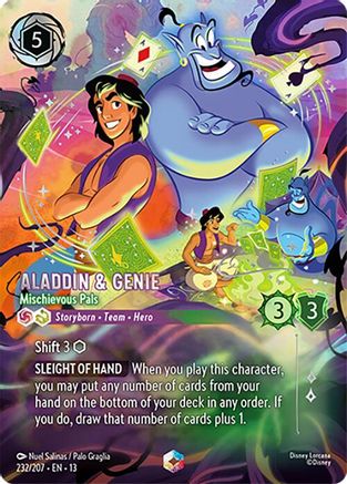 Aladdin & Genie - Mischievous Pals (Enchanted) (13-232) (Holofoil)