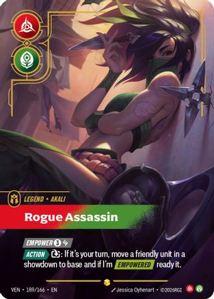 Akali - Rogue Assassin (Overnumbered) (VEN-189) (Foil)