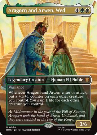 Aragorn and Arwen, Wed (Borderless) (HOC-028) (Foil)