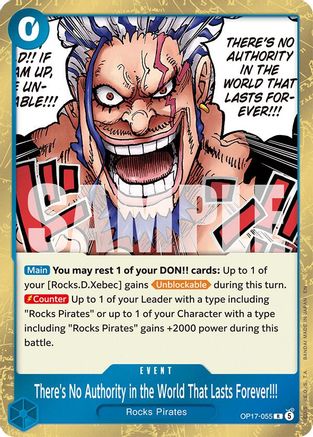There's No Authority in the World That Lasts Forever!!! (OP17-055) (Foil)