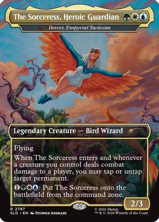 The Sorceress, Heroic Guardian - Derevi, Empyrial Tactician (SLD-2787) (Foil)