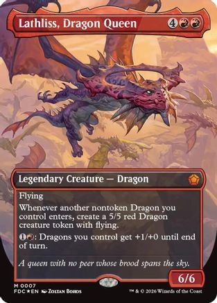 Lathliss, Dragon Queen (Borderless) (FDC-007) (Foil)