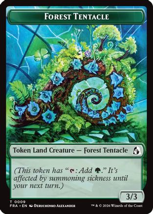 Forest Tentacle // Beast Double-Sided Token (FRA-9 // 8) (Foil)
