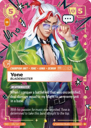 Yone, Blademaster (Showcase) (RAD-181) (Foil)