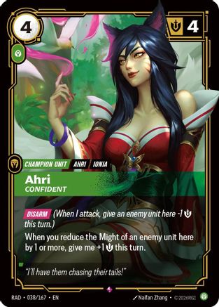 Ahri, Confident (RAD-038) (Foil)