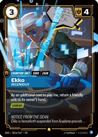 Ekko, Ingenious (Alternate Art) (RAD-061a) (Foil)