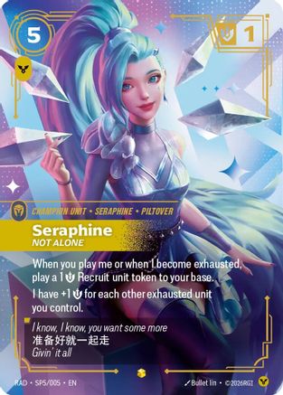 Seraphine, Not Alone (SP) (RAD-SP5) (Foil)
