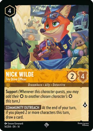 Nick Wilde - Toy Drive Officer (14-014) (Cold Foil)