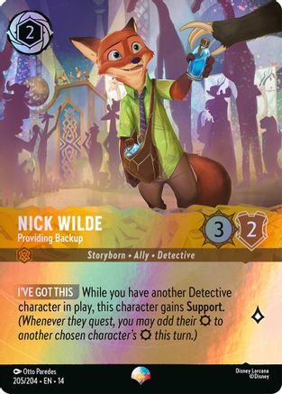 Nick Wilde - Providing Backup (Epic) (14-205) (Holofoil)