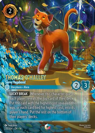 Thomas O'Malley - Savvy Vagabond (Enchanted) (14-235) (Holofoil)