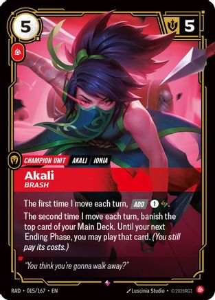 Akali, Brash (RAD-015) (Foil)