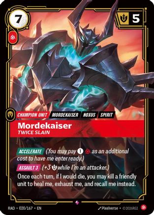 Mordekaiser, Twice Slain (RAD-020) (Foil)