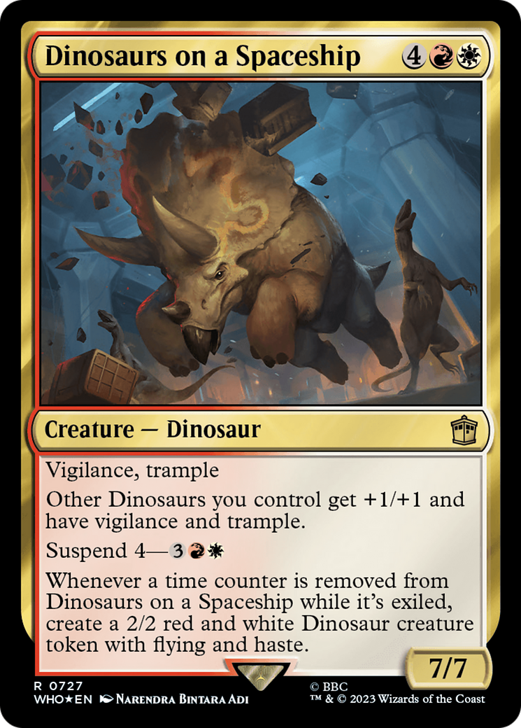 Dinosaurs on a Spaceship (WHO-727) (Surge Foil)