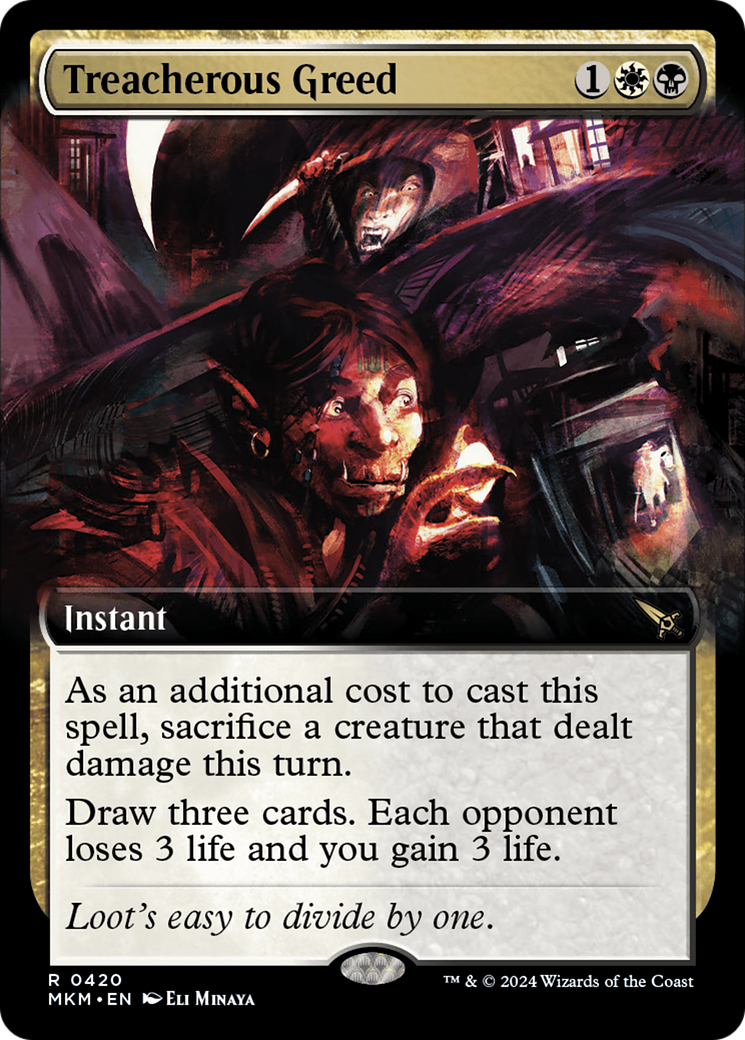 Treacherous Greed (MKM-420) (Extended Art) (Foil)