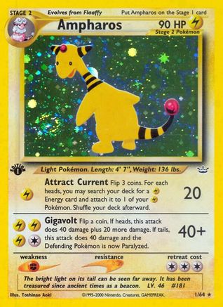 Ampharos (N3-001) (Unlimited Holofoil)