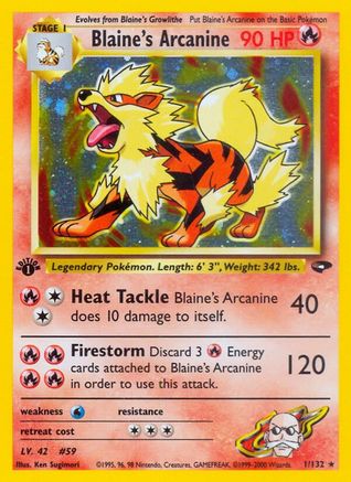 Blaine's Arcanine (G2-001) (1st Edition Holofoil)