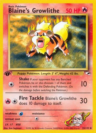 Blaine's Growlithe (35) (G1-035) (Unlimited)