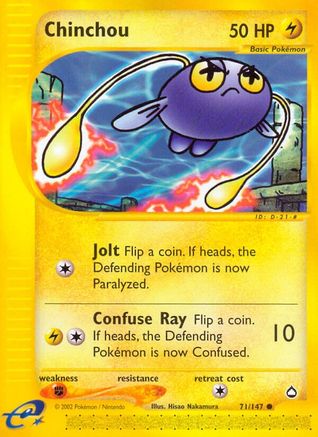 Chinchou (71) (AQ-071) (Reverse Holofoil)