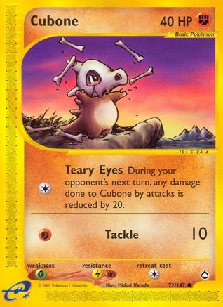 Cubone (AQ-072) (Reverse Holofoil)