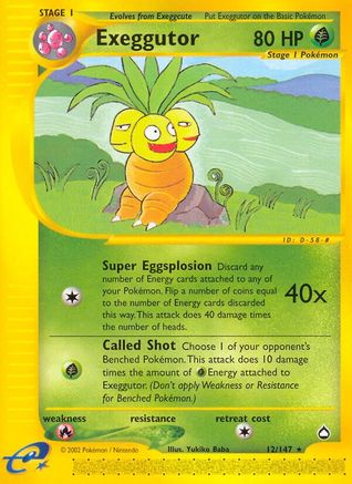 Exeggutor (12) (AQ-012) (Reverse Holofoil)
