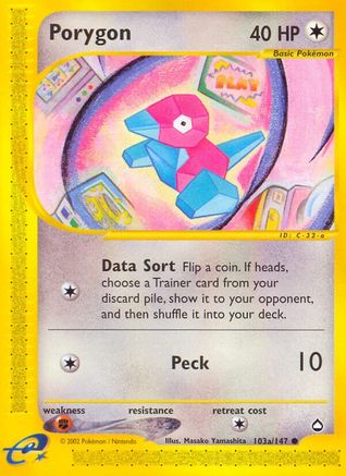 Porygon (103a) (AQ-103a) (Reverse Holofoil)