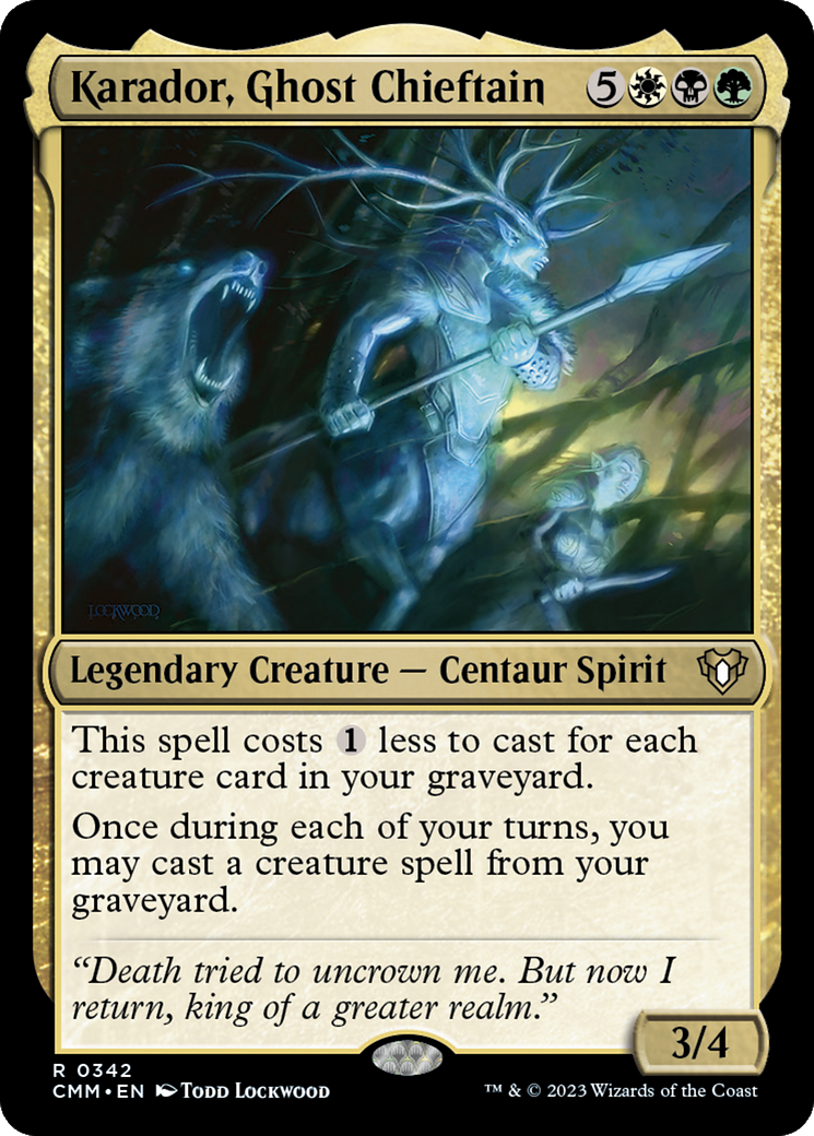 Karador, Ghost Chieftain (CMM-342) (Foil)
