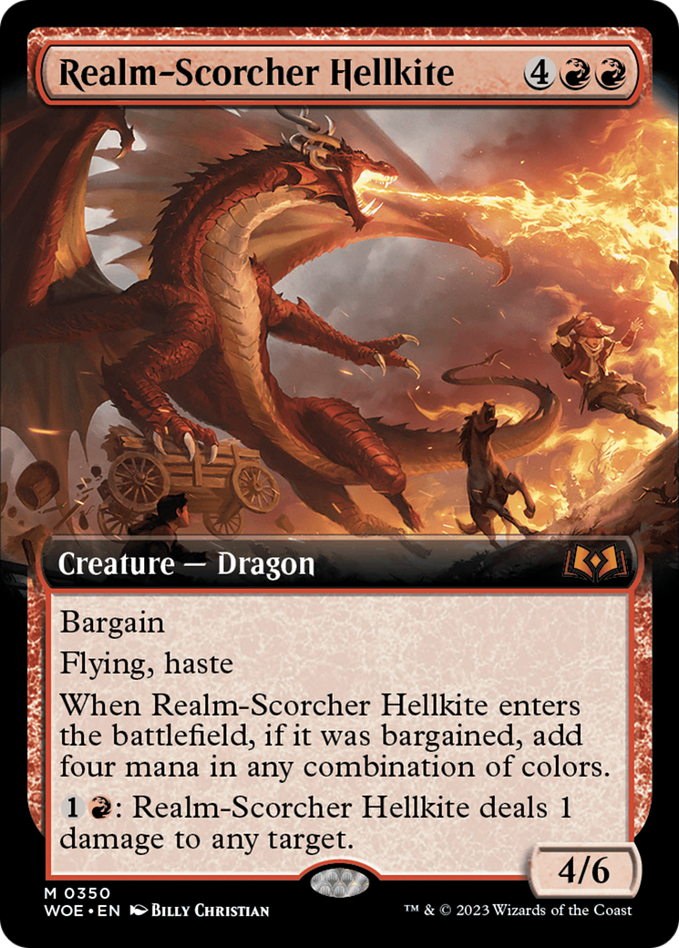 Realm-Scorcher Hellkite (WOE-350) (Extended Art) (Foil)