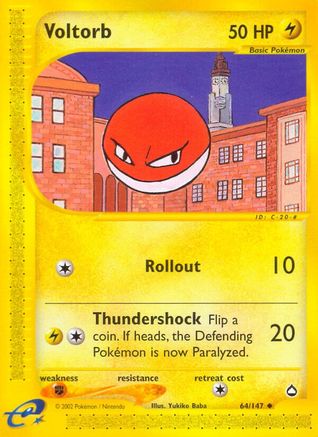 Voltorb (64) (AQ-064) (Reverse Holofoil)