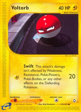 Voltorb (115) (AQ-115) (Reverse Holofoil)