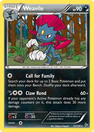 Weavile (FLF-052) (Reverse Holofoil)