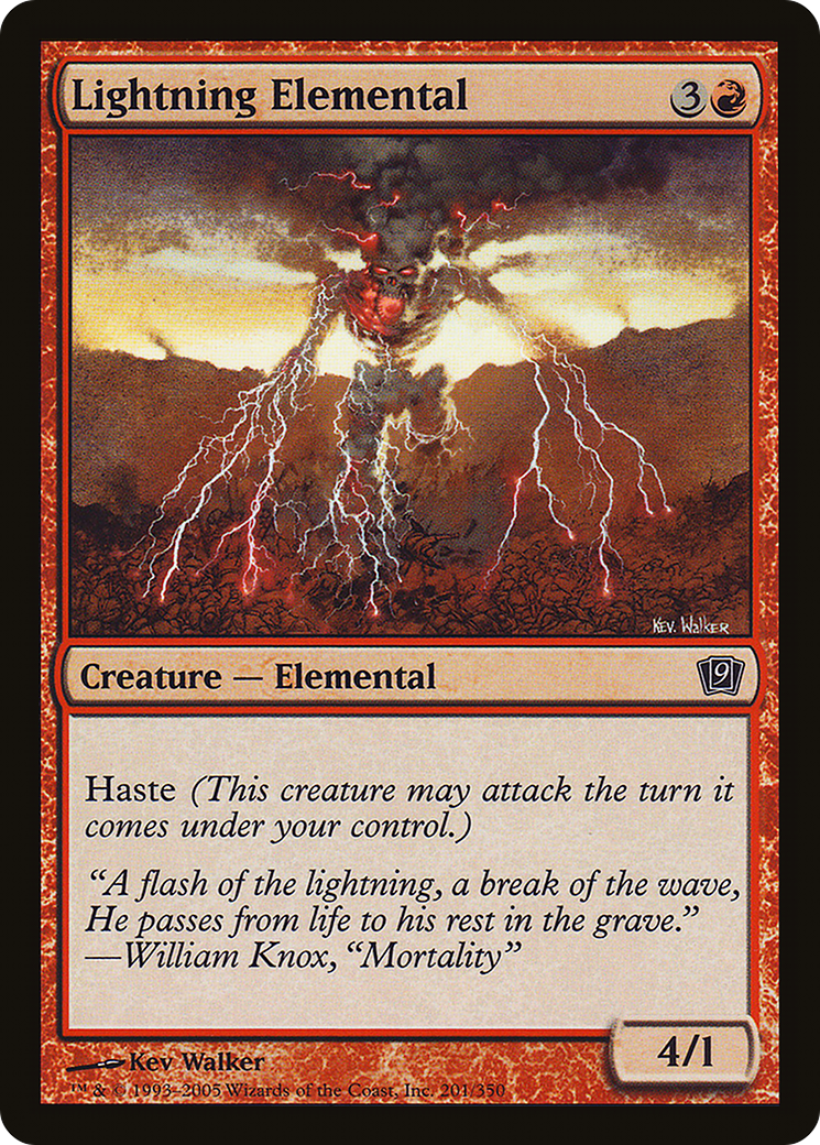 Lightning Elemental (9ED-201★) (Foil)