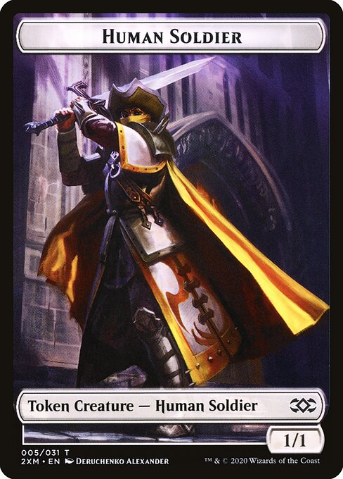 Angel // Human Soldier Double-Sided Token (2XM-3 // 5) (Foil)