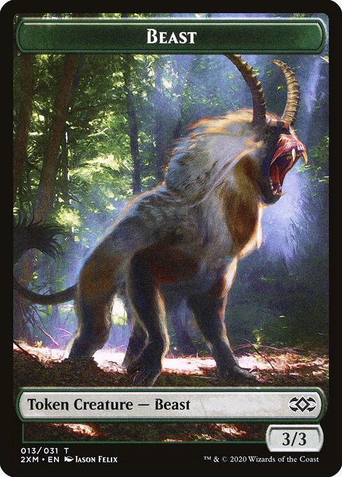 Ape // Beast Double-Sided Token (2XM-12 // 13) (Foil)