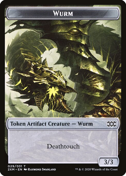 Treasure // Wurm (029) Double-Sided Token (2XM-27 // 29) (Foil)