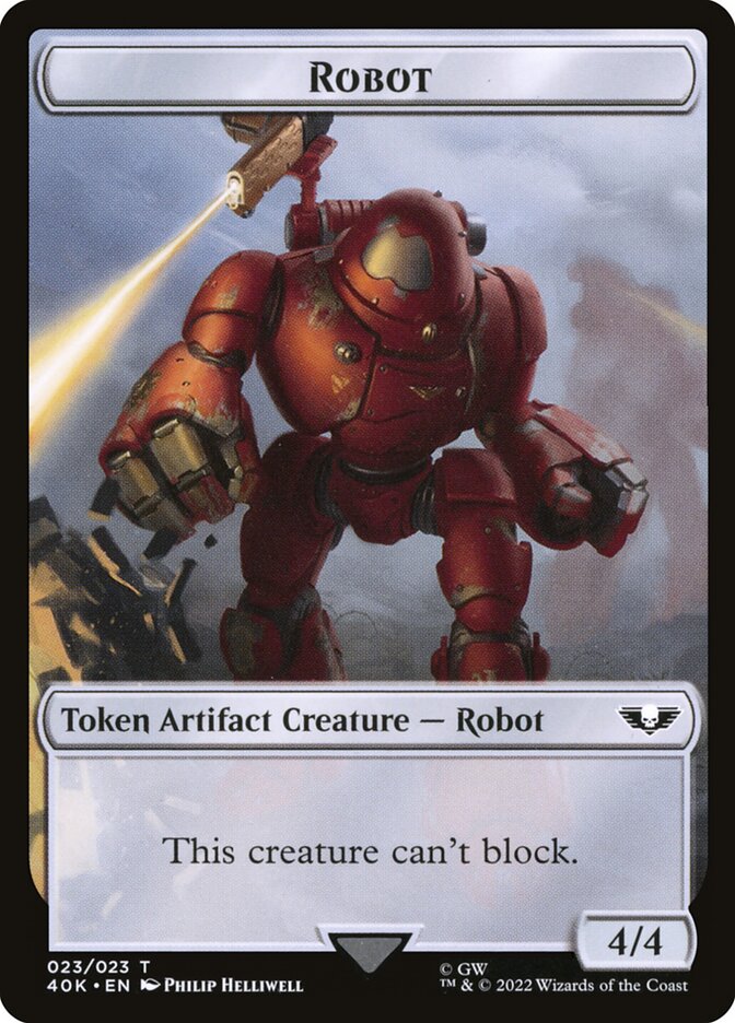 Astartes Warrior (001) // Robot Double-Sided Token (40K-1 // 23)