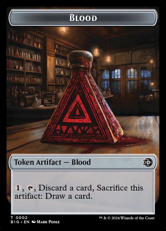 Mercenary // Blood Double-Sided Token (OTJ-10 // 2) (Foil)
