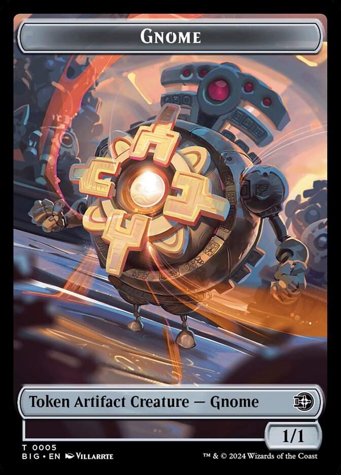 Treasure // Gnome Double-Sided Token (OTJ-18 // 5) (Foil)