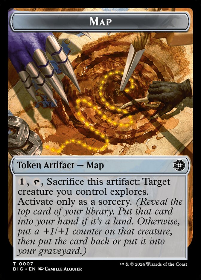 Mercenary // Map Double-Sided Token (OTJ-10 // 7) (Foil)