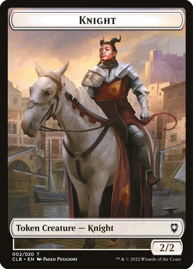 Treasure // Knight Double-Sided Token (CLB-17 // 2) (Foil)