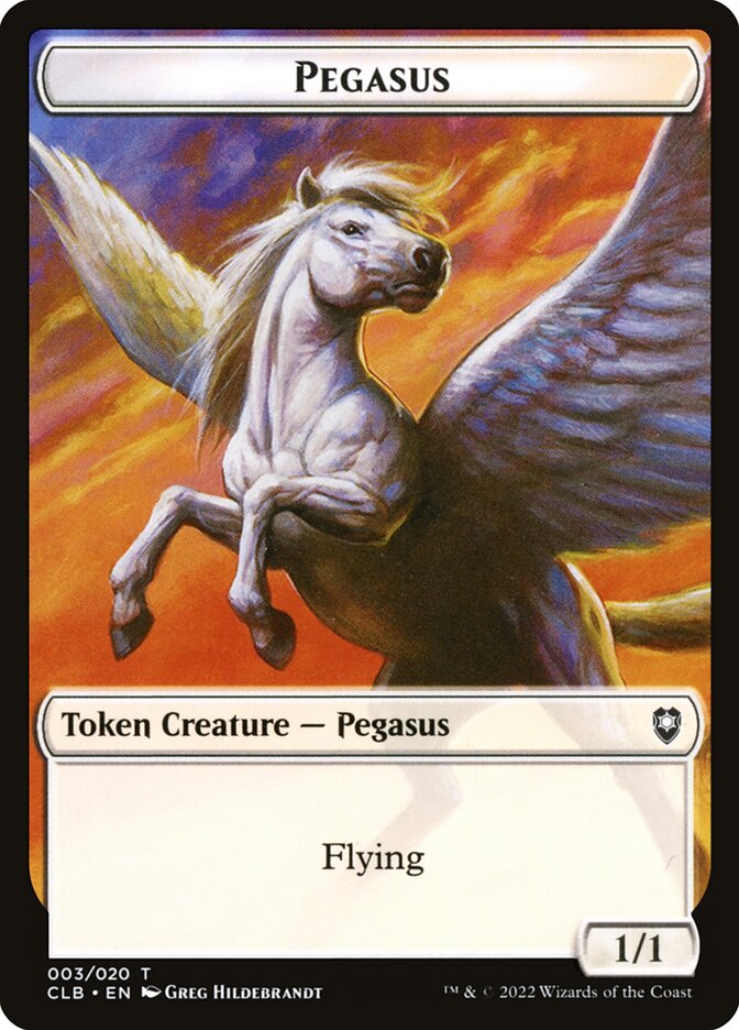 Treasure // Pegasus Double-Sided Token (CLB-17 // 3) (Foil)