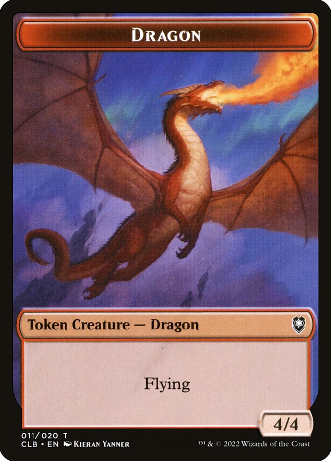 Treasure // Dragon (011) Double-Sided Token (CLB-17 // 11) (Foil)