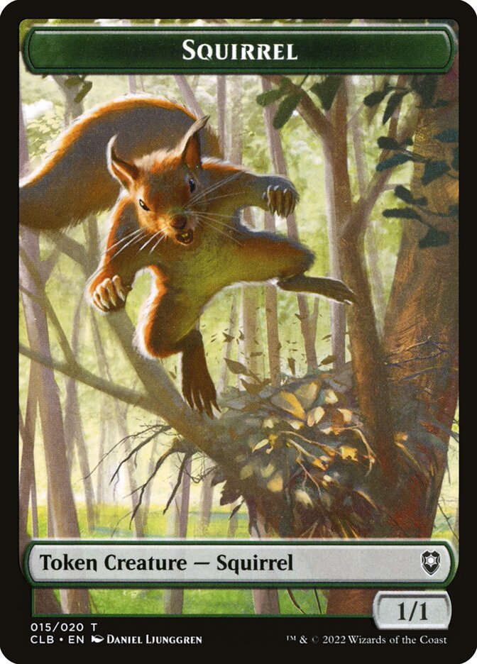 Treasure // Squirrel Double-Sided Token (CLB-17 // 15) (Foil)