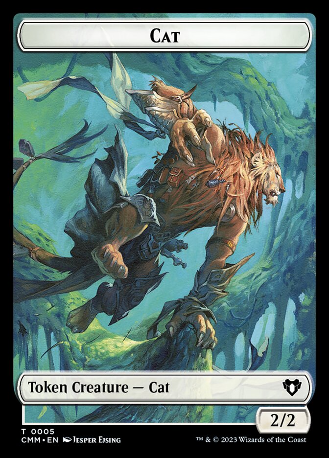 Human Soldier // Cat (0005) Double-Sided Token (CMM-6 // 5) (Foil)
