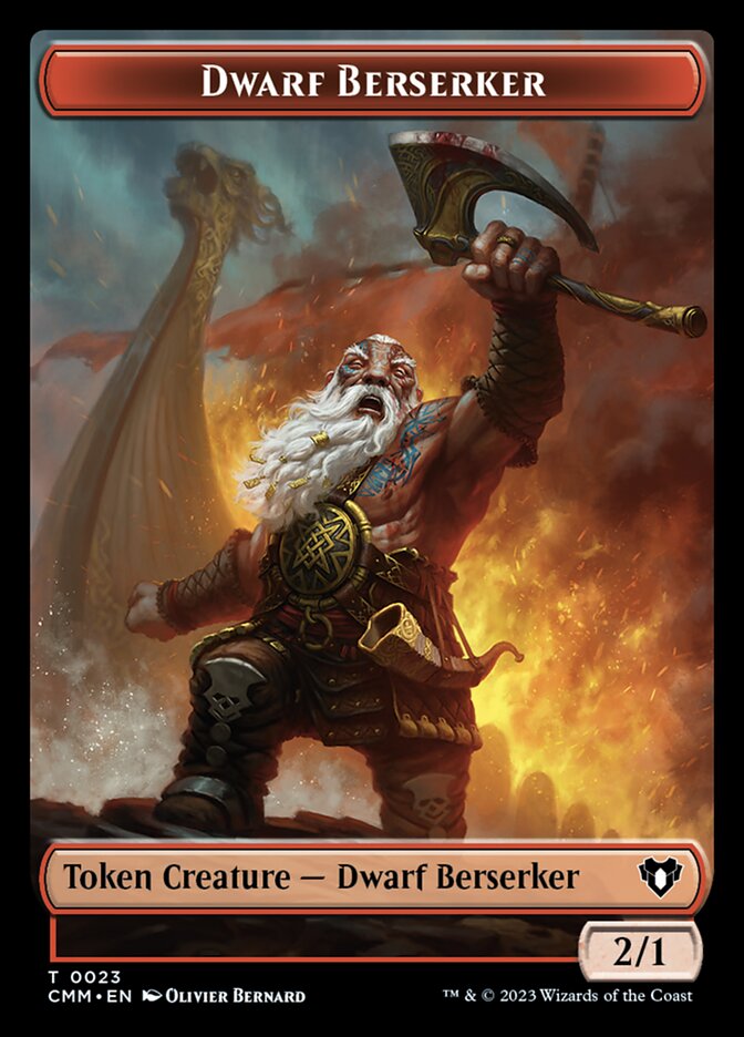 Elemental (0024) // Dwarf Berserker Double-Sided Token (CMM-24 // 23)