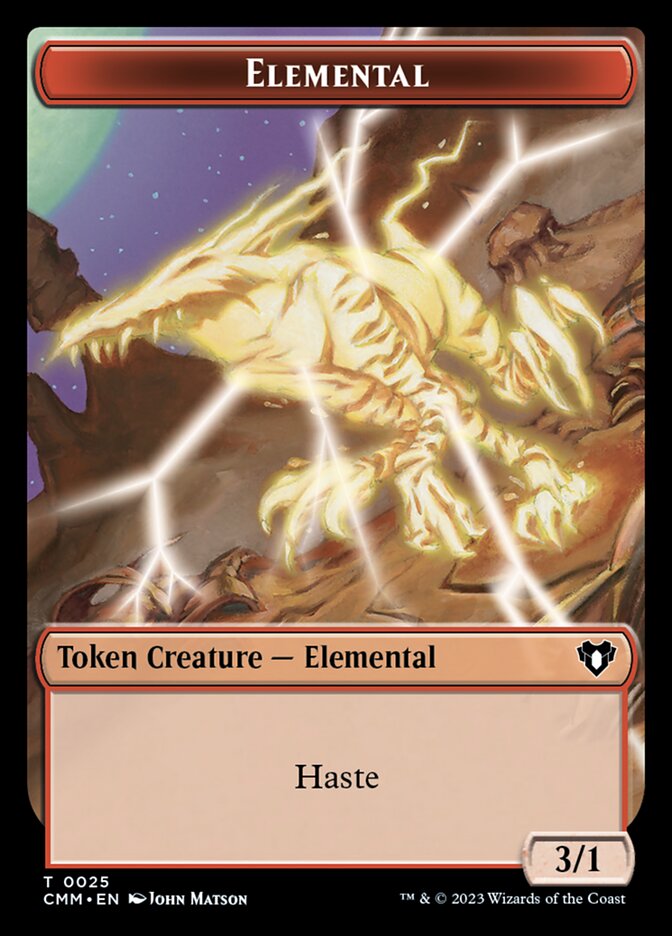 Thopter // Elemental (0025) Double-Sided Token (CMM-47 // 25)