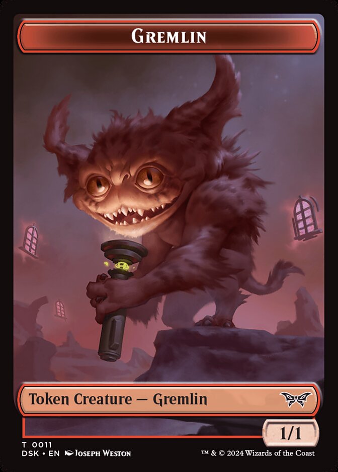 Emblem - Kaito, Bane of Nightmares // Gremlin Double-Sided Token (DSK-17 // 11) (Foil)