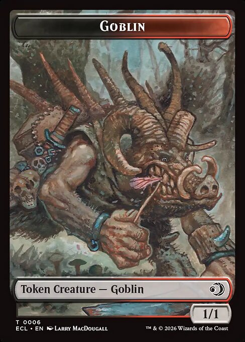 Treefolk // Goblin Double-Sided Token (ECL-3 // 6)