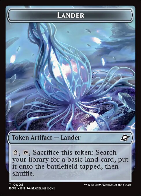 Drone // Lander (0005) Double-Sided Token (EOE-3 // 5) (Foil)