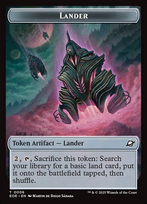 Drone // Lander (0006) Double-Sided Token (EOE-3 // 6) (Foil)